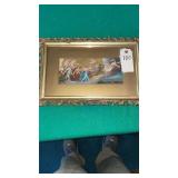 framed vintage or antique print depicting the