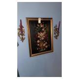 3 items picture pair of candle holders