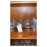 8 vintage clear glass custard cup, 14 glasses