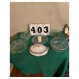 vintage porcelain covered oval serving dish