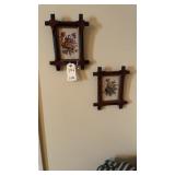 Pair of wooden crisscross picture frame