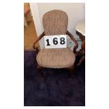 vintage Queen Anne-style armchair