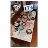 Assorted ladyï¿½s belts sizes range from small,