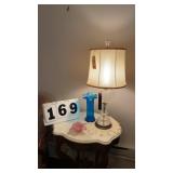 vintage clear glass table lamp features elegant