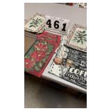 14 assorted cloth place mats.