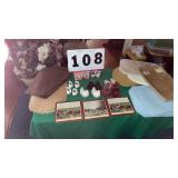 Assorted place mats, napkin holders and salt and