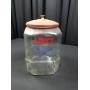Vintage Lance Lg Glass Snack/Cookie Jar w/Metal Li