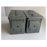 2 Metal Ammo Cans - Empty