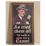 Vintage Id Walk a Mile for Camel Framed Poster