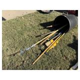 Yard Tools & Trash Can