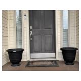 Flower Pots & Welcome Rug