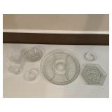 Glass Platters, Bowls & Candle Holders