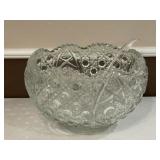 Large Daisy & Button Glass Bowl