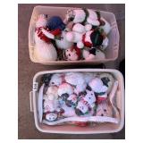 Christmas Snowman Decor with Storage Totes