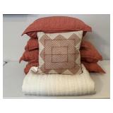 Quilted Blanket, Shams & Throw Pillow