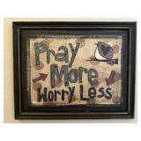 Pray More Worry Less Wall Art