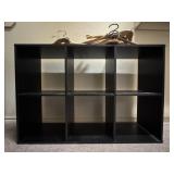 Storage Cubby Unit with Wood Hangers