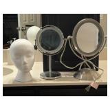 Make Up Mirrors & Styrofoam Head