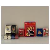 Cards, Uno & Poker Chips