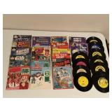 Vinyl Records with Books