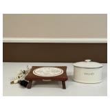 Vintage Warming Plate & Mini Crock Pot