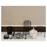 Metal Utensil, Napkin & Plate Caddies