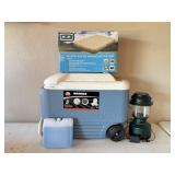Lantern, Igloo Ice Chest & Airbed