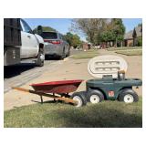 Mini Wheel Barrow, Garden Tools & Seat