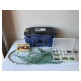 Tackle Box, Fishing Net & Lures