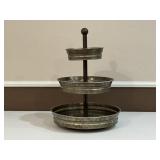 3-Tier Galvanized Metal Tray