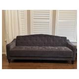 Gray Tufted Futon Sofa