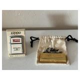 Winston Zippo & 24 Kt Gold Plated Bar