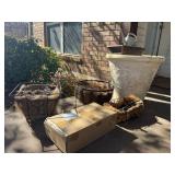 Metal Planters & Plastic Flower Pots