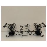 Black Metal Utensil, Napkin & Plate Caddy