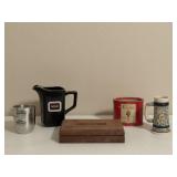 Cavalier Tobacco Tin, Now Pitcher & Avon Stein