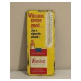 Vintage Winston Metal Thermometer Sign