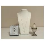 Sterling Silver Cross Ring & Cross Necklace