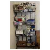 Metal Bakers Rack with Scrollwork Design