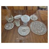 Vintage Pressed Glass Serving Dishes