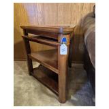 Triangular Wood Side Table