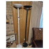 Pair of Modern Torchiere Floor Lamps