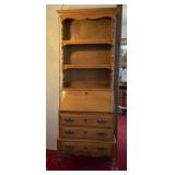 Wood Secretary Desk with Hutch