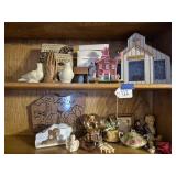 Contents of Shelves: School, Praying Hands, Snowgl