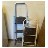 2 Metal Step Stools