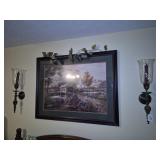 Wall Sconces & Print