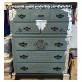 Painted Wood Chest of Drawers