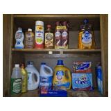 Contents of Cabinet: Assorted Cleaning Products