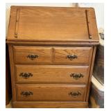 Wood Secretary Desk with Drawers
