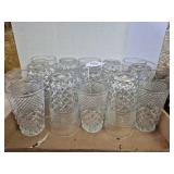 15 Clear Glass Tumblers
