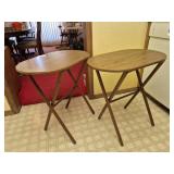 Pair of Wooden Folding TV Tray Tables